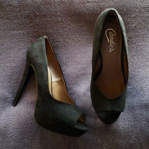 Candies size 9 peeptoe 6" platform heel